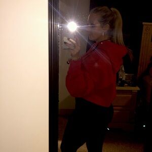 Champion cropped hoodie sweatshirt